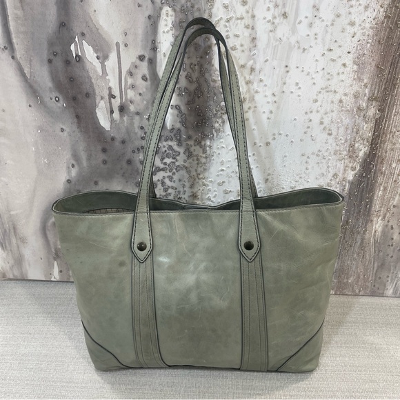 💚🩶Frye Melissa Shopper Bag Tote Carryall Shoulder Bag -FERN- $358 - Picture 3 of 15